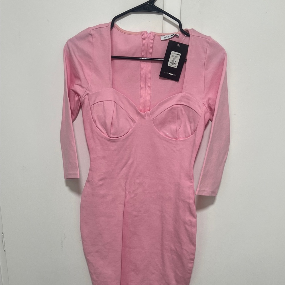 Fashion Nova Blush Pink Sweetheart Dress